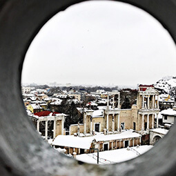 Rome Italy view peek hole gem secret winter snow UGC travel content photography